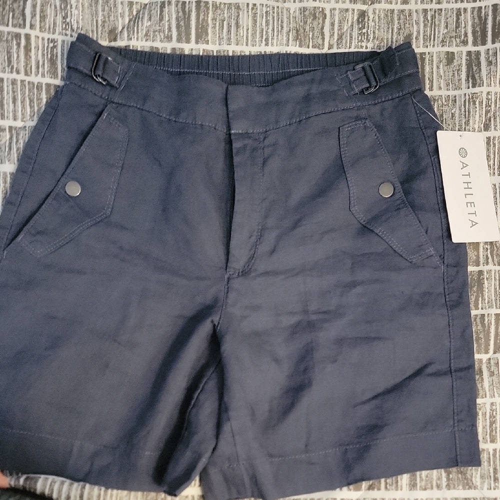 Athleta Blue Cargo Shorts with Classic Design